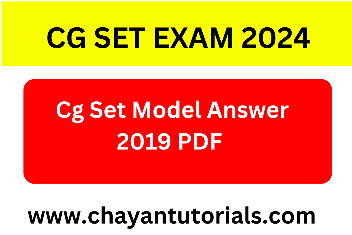 Cg Set Model Answer 2019