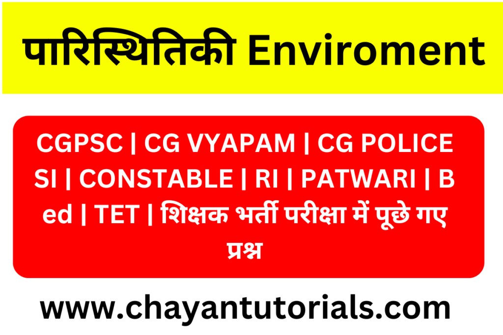 environment gk questions in hindi