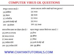 Computer Gk In Hindi Virus And Antivirus
